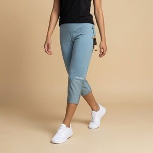 NWT NOBULL Women’s Slate Blue Running Crop Leggings Reflective- Size Small